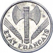 France 50 Centimes Ax and Grain Sprigs 1943 B KM# 914.2 B LB ETAT FRANÇAIS S PACIS PETAIN coin obverse France 50 Centimes Ax and Grain Sprigs 1943 B KM# 914.2 B LB ETAT FRANÇAIS S PACIS PETAIN coin obverse