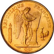 France 50 Francs Genius of Liberty 1904 A KM# 831 RÉPUBLIQUE FRANÇAISE CONSTITUTION A. B. DUPRÉ coin obverse France 50 Francs Genius of Liberty 1904 A KM# 831 RÉPUBLIQUE FRANÇAISE CONSTITUTION A. B. DUPRÉ coin obverse