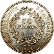 France 50 Francs Hercules Group 1975 KM# 941.1 RÉPUBLIQUE FRANÇAISE 50 FRANCS 1980 coin obverse