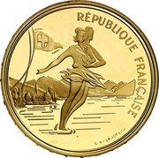 France 500 Francs Olympics. Ice Skating Couple 1989 Proof KM# 974 RÉPUBLIQUE FRANÇAISE G. YOLDJOGLOU coin obverse France 500 Francs Olympics. Ice Skating Couple 1989 Proof KM# 974 RÉPUBLIQUE FRANÇAISE G. YOLDJOGLOU coin obverse