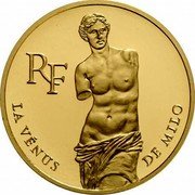 France 500 Francs Bicentennial of the Louvre. Venus de Milo 1993 Proof KM# 1025.2 LA VENUS DE MILO RF coin obverse France 500 Francs Bicentennial of the Louvre. Venus de Milo 1993 Proof KM# 1025.2 LA VENUS DE MILO RF coin obverse