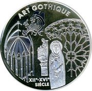 France 6.55957 Francs European Art Styles. Gothic 2000 Proof KM# 1246 ART GOTHIQUE XIIE-XVIE SIÉCLE coin reverse France 6.55957 Francs European Art Styles. Gothic 2000 Proof KM# 1246 ART GOTHIQUE XIIE-XVIE SIÉCLE coin reverse