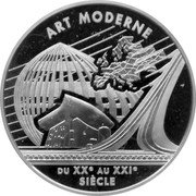 France 6.55957 Francs European Art Styles. Modern 2000 Proof KM# 1228 ART MODERNE DU XXE AU XXIE SIECLE coin reverse France 6.55957 Francs European Art Styles. Modern 2000 Proof KM# 1228 ART MODERNE DU XXE AU XXIE SIECLE coin reverse