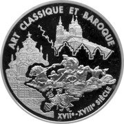 France 6.55957 Francs European Art Styles. Classical and Baroque 2000 Proof KM# 1226 ART CLASSIQUE ET BAROQUE XVIIE - XVIIIE SIECLE coin reverse France 6.55957 Francs European Art Styles. Classical and Baroque 2000 Proof KM# 1226 ART CLASSIQUE ET BAROQUE XVIIE - XVIIIE SIECLE coin reverse