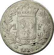 France Franc Louis XVIII 1824 K KM# 709.6 1 F 1817 K coin reverse France Franc Louis XVIII 1824 K KM# 709.6 1 F 1817 K coin reverse