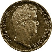 France Franc Louis Philippe I 1831 BB KM# 742.3 LOUIS PHILIPPE I ROI DES FRANÇAIS TIOLIER coin obverse