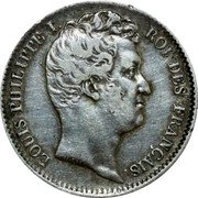 France Franc Louis Philippe I 1831 I KM# 742.6 LOUIS PHILIPPE I ROI DES FRANÇAIS TIOLIER coin obverse