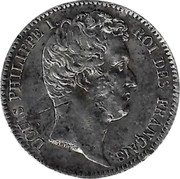 France Franc Louis Philippe I 1831 T KM# 742.11 LOUIS PHILIPPE I ROI DES FRANÇAIS TIOLIER coin obverse