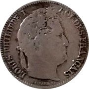 France Franc Louis Philippe I 1837 MA KM# 748.10 LOUIS PHILIPPE I ROI DES FRANÇAIS DOMARD. F. coin obverse France Franc Louis Philippe I 1837 MA KM# 748.10 LOUIS PHILIPPE I ROI DES FRANÇAIS DOMARD. F. coin obverse