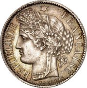 France Franc Napoleon III 1850 BB KM# 759.2 REPUBLIQUE FRANÇAISE. E.A.OUDINÉ.F. coin obverse France Franc Napoleon III 1850 BB KM# 759.2 REPUBLIQUE FRANÇAISE. E.A.OUDINÉ.F. coin obverse