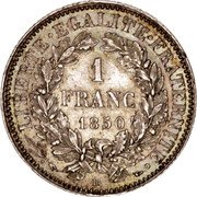 France Franc Napoleon III 1850 BB KM# 759.2 LIBERTE EGALITE FRATERNITE 1 FRANC 1850 BB coin reverse France Franc Napoleon III 1850 BB KM# 759.2 LIBERTE EGALITE FRATERNITE 1 FRANC 1850 BB coin reverse
