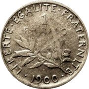 France Franc The Sower 1900 KM# 844.1 LIBERTE EGALITE FRATERNITE 1 FRANC 1916 coin reverse France Franc The Sower 1900 KM# 844.1 LIBERTE EGALITE FRATERNITE 1 FRANC 1916 coin reverse