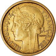 France Franc Liberty 1932 KM# 885 REPUBLIQUE FRANÇAISE MORLON coin obverse France Franc Liberty 1932 KM# 885 REPUBLIQUE FRANÇAISE MORLON coin obverse
