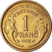 France Franc Liberty 1932 KM# 885 LIBERTE-EGALITE FRATERNITE 1 FRANC 1940 coin reverse France Franc Liberty 1932 KM# 885 LIBERTE-EGALITE FRATERNITE 1 FRANC 1940 coin reverse