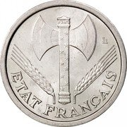 France Franc Francisque 1942 KM# 902.1 ETAT FRANÇAIS coin obverse France Franc Francisque 1942 KM# 902.1 ETAT FRANÇAIS coin obverse