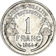 France Franc Liberty 1944 KM# 885a.1 LIBERTE-EGALITE FRATERNITE 1 FRANC 1950 coin reverse France Franc Liberty 1944 KM# 885a.1 LIBERTE-EGALITE FRATERNITE 1 FRANC 1950 coin reverse