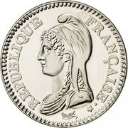 France Franc 200th Anniversary of the First French Republic 1992 KM# 1004.1 REPUBLIQUE FRANÇAISE DUPRÉ coin obverse France Franc 200th Anniversary of the First French Republic 1992 KM# 1004.1 REPUBLIQUE FRANÇAISE DUPRÉ coin obverse