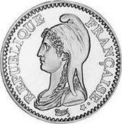 France Franc 200th Anniversary of the First French Republic 1992 Proof KM# 1004.1b RÉPUBLIQUE FRANÇAISE DUPRÉ coin obverse