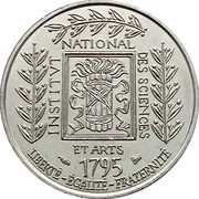 France Franc 200th Anniversary of the Institut de France 1995 KM# 1133 INSTITVT NATIONAL DES SCIENCES ET ARTS 1795 LIBERTÉ - ÉGALITÉ - FRATERNITÉ coin reverse France Franc 200th Anniversary of the Institut de France 1995 KM# 1133 INSTITVT NATIONAL DES SCIENCES ET ARTS 1795 LIBERTÉ - ÉGALITÉ - FRATERNITÉ coin reverse