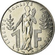 France Franc 100th Anniversary of the Birth of Jacques Rueff 1996 KM# 1160 LIBERTÉ ÉGALITÉ FRATERNITÉ 1 F 19 96 coin reverse France Franc 100th Anniversary of the Birth of Jacques Rueff 1996 KM# 1160 LIBERTÉ ÉGALITÉ FRATERNITÉ 1 F 19 96 coin reverse