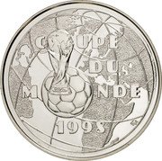 France Franc FIFA World Cup 1997 KM# 1211 COUPE DU MONDE 1998 coin reverse France Franc FIFA World Cup 1997 KM# 1211 COUPE DU MONDE 1998 coin reverse