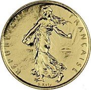 France Franc The Sower 2001 KM# 925.1a RÉPUBLIQUE FRANÇAISE O. ROTY coin obverse France Franc The Sower 2001 KM# 925.1a RÉPUBLIQUE FRANÇAISE O. ROTY coin obverse