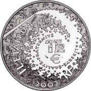 France 1-1/2 Euro Snow White 2002 Proof KM# 1840 1 1/2 € LIBERTÉ ÉGALITÉ FRATERNITÉ IL ÉTAIT UNE FOIS RF 2002 coin obverse France 1-1/2 Euro Snow White 2002 Proof KM# 1840 1 1/2 € LIBERTÉ ÉGALITÉ FRATERNITÉ IL ÉTAIT UNE FOIS RF 2002 coin obverse