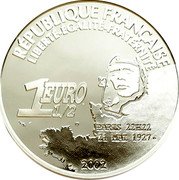 France 1-1/2 Euro Spirit of St. Louis 2002 Proof KM# 1310 RÉPUBLIQUE FRANÇAISE LIBERTÉ-FRATERNITÉ-ÉGALITÉ 1 EURO 1/2 C. LINDBERGH PARIS 22H22 21 MAI 1927. 2002 coin obverse France 1-1/2 Euro Spirit of St. Louis 2002 Proof KM# 1310 RÉPUBLIQUE FRANÇAISE LIBERTÉ-FRATERNITÉ-ÉGALITÉ 1 EURO 1/2 C. LINDBERGH PARIS 22H22 21 MAI 1927. 2002 coin obverse
