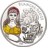 France 1-1/2 Euro Snow White 2002 Proof KM# 1840 BLANCHE-NEIGE 2002 coin reverse France 1-1/2 Euro Snow White 2002 Proof KM# 1840 BLANCHE-NEIGE 2002 coin reverse