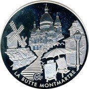 France 1-1/2 Euro Montmartre 2002 Proof KM# 1307 LA BUTTE MONTMARTRE 2002 coin reverse France 1-1/2 Euro Montmartre 2002 Proof KM# 1307 LA BUTTE MONTMARTRE 2002 coin reverse