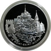 France 1-1/2 Euro Mont Saint Michel Abbey 2002 Proof KM# 1305 LE MONT-SAINT-MICHEL α 2002 coin reverse France 1-1/2 Euro Mont Saint Michel Abbey 2002 Proof KM# 1305 LE MONT-SAINT-MICHEL α 2002 coin reverse