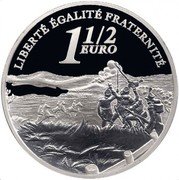 France 1-1/2 Euro 200th Anniversary of the Victory of Austerlitz 2005 Proof KM# 1431 LIBERTÉ ÉGALITÉ FRATERNITÉ 1 1/2 EURO coin reverse France 1-1/2 Euro 200th Anniversary of the Victory of Austerlitz 2005 Proof KM# 1431 LIBERTÉ ÉGALITÉ FRATERNITÉ 1 1/2 EURO coin reverse