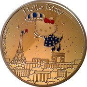 France 1-1/2 Euro Hello Kitty. Kitty with Umbrella Flying over Paris 2005 Proof KM# 2036 HELLO KITTY ©'76,'99,'05 SANRIO CO., LTD coin reverse France 1-1/2 Euro Hello Kitty. Kitty with Umbrella Flying over Paris 2005 Proof KM# 2036 HELLO KITTY ©'76,'99,'05 SANRIO CO., LTD coin reverse