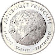 France 1-1/2 Euro Fencing 2006 Proof KM# 2041 RÉPUBLIQUE FRANÇAISE 1 1/2 EURO BEIJING 2006 LIBERTÉ - ÉGALITÉ - FRATERNITÉ coin obverse
