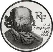 France 1-1/2 Euro 100th Anniversary of the Death of Paul Cezanne 2006 Proof KM# 1453 RF PAUL CÉZANNE 1839 1906 coin obverse