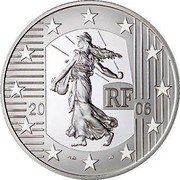 France 1-1/2 Euro 25th Anniversary - Abolition of Death Penalty 2006 Proof KM# 2055 RF 20 06 coin obverse