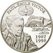 France 1-1/2 Euro International Polar Year. Paul-Emile Victor 2007 Proof KM# 1473 PAUL-ÉMILE VICTOR 1907 1995 coin reverse France 1-1/2 Euro International Polar Year. Paul-Emile Victor 2007 Proof KM# 1473 PAUL-ÉMILE VICTOR 1907 1995 coin reverse