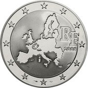France 1-1/2 Euro 50th Anniversary of the European Parliament 2008 Proof KM# 1532 RF 2008 coin obverse France 1-1/2 Euro 50th Anniversary of the European Parliament 2008 Proof KM# 1532 RF 2008 coin obverse