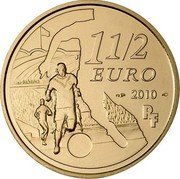 France 1-1/2 Euro Girondins de Bordeaux 2010 KM# 1723 1 1/2 EURO 2010 RF coin obverse