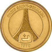 France 1-1/2 Euro Paris Saint-Germain 2012 (a) KM# 1918 PARIS SAINT - GERMAIN 1970 coin reverse France 1-1/2 Euro Paris Saint-Germain 2012 (a) KM# 1918 PARIS SAINT - GERMAIN 1970 coin reverse