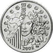 France 1/4 Euro Europa. Introduction of the Single Currency and Discovery of its Coins 2002 KM# 1300 € EUROPA 2002 α 2002 coin reverse France 1/4 Euro Europa. Introduction of the Single Currency and Discovery of its Coins 2002 KM# 1300 € EUROPA 2002 α 2002 coin reverse