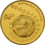 France 1/4 Euro Children's Design 2002 Proof KM# 1331 RÉPUBLIQUE FRANÇAISE € coin obverse France 1/4 Euro Children's Design 2002 Proof KM# 1331 RÉPUBLIQUE FRANÇAISE € coin obverse