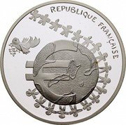 France 1/4 Euro Children's Euro Design 2002 Proof KM# 1293a RÉPUBLIQUE FRANÇAISE € coin obverse France 1/4 Euro Children's Euro Design 2002 Proof KM# 1293a RÉPUBLIQUE FRANÇAISE € coin obverse
