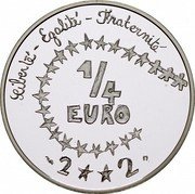 France 1/4 Euro Children's Euro Design 2002 Proof KM# 1293a LIBERTÉ - EGALITÉ - FRATERNITÉ 1/4 EURO 2 2 coin reverse France 1/4 Euro Children's Euro Design 2002 Proof KM# 1293a LIBERTÉ - EGALITÉ - FRATERNITÉ 1/4 EURO 2 2 coin reverse