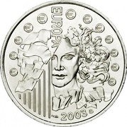 France 1/4 Euro Introduction of the Euro 2003 KM# 1991 € € € € € € € € € € € € EUROPA 2003 coin reverse