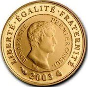 France 1/4 Euro Franc Germinal 2003 Proof KM# 1350 LIBERTÉ ÉGALITÉ FRATERNITÉ BONAPARTE PREMIER CONSUL 2003 coin reverse