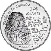 France 1/4 Euro Year of the dog 2006 KM# 1415 FABLES DE LA FONTAINE 1/4 EURO 2006 coin obverse France 1/4 Euro Year of the dog 2006 KM# 1415 FABLES DE LA FONTAINE 1/4 EURO 2006 coin obverse