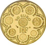 France 10 Euro Introduction of the Euro 2002 Proof KM# 1302 10 EURO RF BELGIQUE/BELGIË DEUTSCHLAND ESPAÑA FRANCE HELLAS ITALIA LUXEMBOURG IRELAND NEDERLAND ÖSTERREICH PORTUGAL SUOMI coin obverse France 10 Euro Introduction of the Euro 2002 Proof KM# 1302 10 EURO RF BELGIQUE/BELGIË DEUTSCHLAND ESPAÑA FRANCE HELLAS ITALIA LUXEMBOURG IRELAND NEDERLAND ÖSTERREICH PORTUGAL SUOMI coin obverse