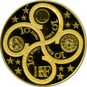 France 10 Euro Introduction of the Euro 2003 Proof KM# 1992 10 EURO 10 EURO 10 EURO 10 EURO ÖSTERREICH BELGIQUE BELGIE LUXEMBOURG NEDERLAND SUOMI PORTUGAL DEUTSCHLAND ESPAÑA ITALIA FRANCE ELLADA EIRE RF coin obverse France 10 Euro Introduction of the Euro 2003 Proof KM# 1992 10 EURO 10 EURO 10 EURO 10 EURO ÖSTERREICH BELGIQUE BELGIE LUXEMBOURG NEDERLAND SUOMI PORTUGAL DEUTSCHLAND ESPAÑA ITALIA FRANCE ELLADA EIRE RF coin obverse