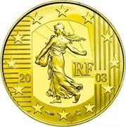 France 10 Euro Map of Europe 2003 Proof KM# 1348 RF 20 03 coin obverse France 10 Euro Map of Europe 2003 Proof KM# 1348 RF 20 03 coin obverse